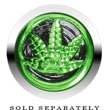 将图片加载到图库查看器，Anodized Titanium Green Pot Leaf Cheater Plug
