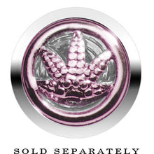 将图片加载到图库查看器，Anodized Titanium Pink Pot Leaf Cheater Plug
