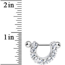 将图片加载到图库查看器，14G 5/8 Clear Gem Flirtatious Flair Nipple Shield Set
