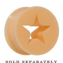 Load image into Gallery viewer, 0G Flesh Star Silicone Flexible Tunnel
