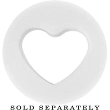 将图片加载到图库查看器，00G White Heart Silicone Flexible Tunnel
