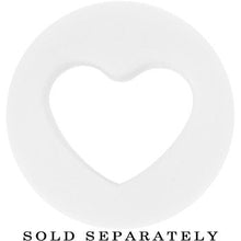 Load image into Gallery viewer, 5/8 White Heart Silicone Flexible Tunnel
