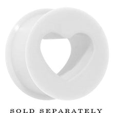 Load image into Gallery viewer, 5/8 White Heart Silicone Flexible Tunnel
