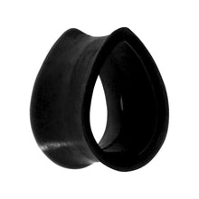 将图片加载到图库查看器，00G Black Teardrop Silicone Flexible Tunnel
