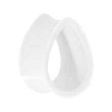 Load image into Gallery viewer, 18mm White Teardrop Silicone Flexible Tunnel
