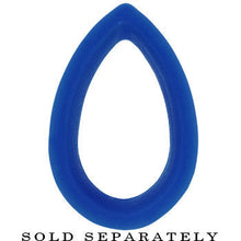 将图片加载到图库查看器，20.5mm Blue Teardrop Silicone Flexible Tunnel

