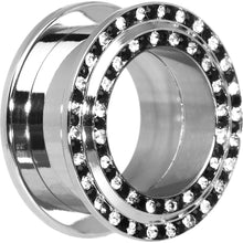 将图片加载到图库查看器，18mm Black Clear Double Gem Screw Fit Tunnel
