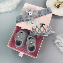Load image into Gallery viewer, Flower Baby Girl Headband Socks Set Shoes With  Crown Bows Newborn Headbands For Girls Turban Baby Hair Accessories
