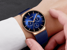 Load image into Gallery viewer, Men's Elegant Watch With  Stainless Steel Straps And Chronometers For Day And Date Display Unique Design Perfect Gift For Man And Women
