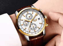 Load image into Gallery viewer, Men's  Waterproof Watch With Chronometers Date Display And Fluorescent Pointers Excellent Look Perfect Gift

