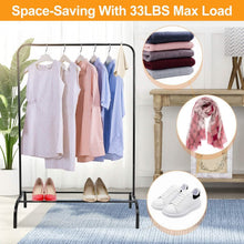 Load image into Gallery viewer, 33Lbs Loading Garment Racks Freestanding with Bottom Shelf

