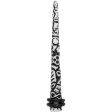 Load image into Gallery viewer, 2G Black White Resin Native Skull Taper
