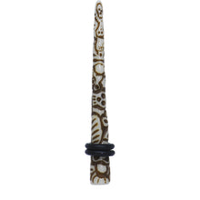 Load image into Gallery viewer, 2G Brown White Resin Native Skull Taper
