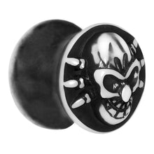 Load image into Gallery viewer, 1/2 Black White Resin Skull Saddle Plug
