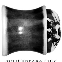 Load image into Gallery viewer, 1/2 Black White Resin Skull Saddle Plug
