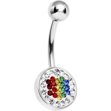 Load image into Gallery viewer, Brilliance Gem Rainbow Flag Belly Ring
