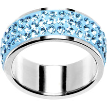 Load image into Gallery viewer, Size 6 - Aqua Crystal Ferido Ring

