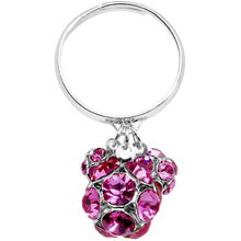 将图片加载到图库查看器，Pink Gem Cluster Dangle Adjustable Ring
