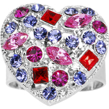 将图片加载到图库查看器，Romantic Heart Adjustable Ring
