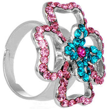 将图片加载到图库查看器，Charismatic Crossing Flower Adjustable Ring
