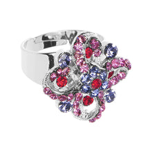 Load image into Gallery viewer, Dazzling Impressions Flower Adjustable Ring
