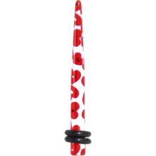 Load image into Gallery viewer, 6G Lovely Red Heart Acrylic Ear Taper
