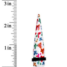 Load image into Gallery viewer, 9/16 Multi Color Butterfly Acrylic Ear Taper

