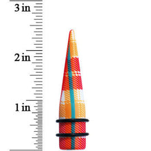 Load image into Gallery viewer, 9/16 Acrylic Plaid Taper Ear Plug
