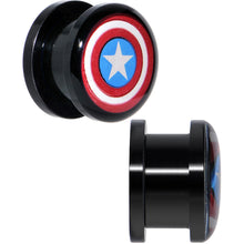 Load image into Gallery viewer, 9/16 Captain America Screw Fit Plugs Set
