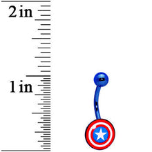 将图片加载到图库查看器，Anodized Captain American Belly Ring
