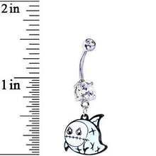 将图片加载到图库查看器，Blue Winged Ghost Belly Ring
