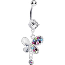 将图片加载到图库查看器，Multi Gem Wing It Butterfly Belly Ring
