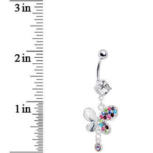 将图片加载到图库查看器，Multi Gem Wing It Butterfly Belly Ring
