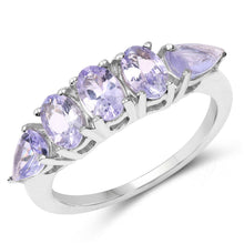 Load image into Gallery viewer, 2.33 Carat Genuine Tanzanite .925 Sterling Silver Ring
