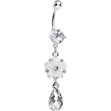 Load image into Gallery viewer, Crystalline Gem Delightful Daisy Flower Belly Ring
