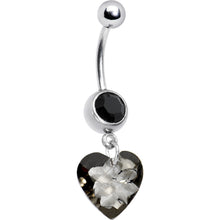 Load image into Gallery viewer, Jet Gem Classic Romance Heart Belly Ring
