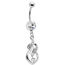 将图片加载到图库查看器，Crystalline Gem Distinctive Teardrop Belly Ring
