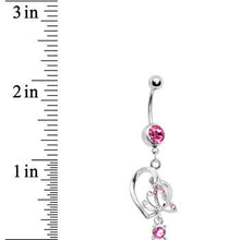 Load image into Gallery viewer, Pink Gem Love of Butterfly Belly Ring
