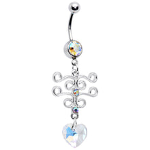 Load image into Gallery viewer, Tranquil Scroll Heart Belly Ring

