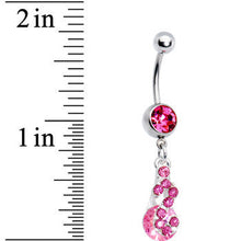 Load image into Gallery viewer, Pink Radiant Gem Drop Belly Ring
