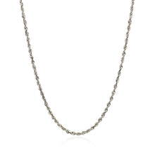 Load image into Gallery viewer, 2.0mm 14k White Gold Solid Diamond Cut Rope Chain
