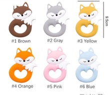 将图片加载到图库查看器，New Sets Baby Silicone Teether Rodent Silicone Animal Fox Teeth Chew Children Goods

