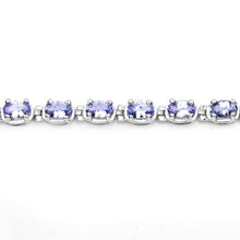 Load image into Gallery viewer, 6.00 Carat Genuine Tanzanite .925 Sterling Silver Bracelet
