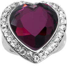 将图片加载到图库查看器，Size 7.5 -Purple Luster Heart Ring
