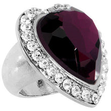 将图片加载到图库查看器，Size 7.5 -Purple Luster Heart Ring
