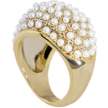 Load image into Gallery viewer, Size 7.5 -Goldtone Faux Pearl Princess Ring
