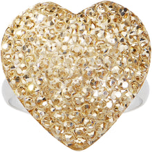 Load image into Gallery viewer, Tawny Sparkler Heart Adjustable Ring
