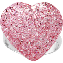 将图片加载到图库查看器，Light Pink Sparkler Heart Adjustable Ring

