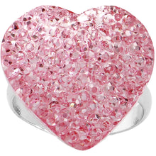 将图片加载到图库查看器，Light Pink Sparkler Heart Adjustable Ring
