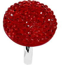将图片加载到图库查看器，Red Sparkler Round Adjustable Ring
